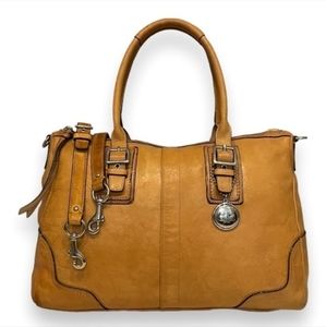 COPY - Coach Intentionally Distressed Tan Vachetta Leather Hamptons Hamilton Sa…